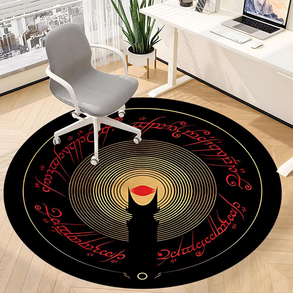 1pc The Lord of the Rings Office Round Area Rug, Under Office Chairs Bedroom Living Room Home Decor, Room Deco, Available In Various Sizes