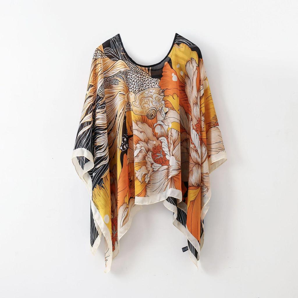 Women's Spring/Summer Silk Scarf & Sunscreen Shawl Cardigan