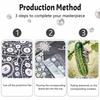 DIY Frameless Pearl Painting Kit Cute Mouse & Cucumber 3D Shiny Bead Art Canvas Relaxing Creative Craft for Home Wall Decor Gift