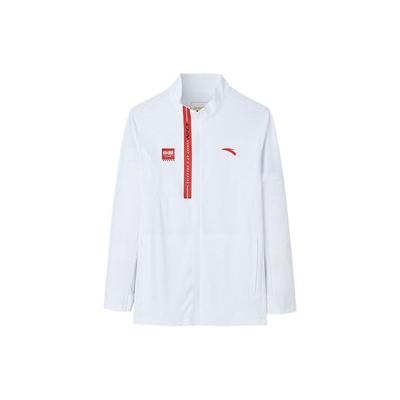 Anta Comprehensive Training Series Chinese Character Logo Print High-Neck Zip-Up Woven Jacket Men Jacket White 152237739-1