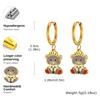 Dainty Cute Bear Pendant Earrings for Women Girl Hypoallergenic Stainless Steel Cartoon Drop Earrings Fashion Jewelry Gifts