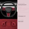 3Pcs/Set Alcan tara Suede For Tesla Model Y Model 3 Car Steering Wheel Panel Cover Trim Stickers Frame Modification Accessories