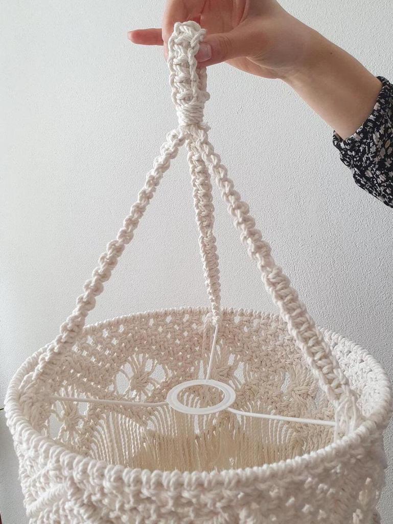 Handmade Nordic Bohemian Cotton Rope Lampshade Pendant Light for Home Décor