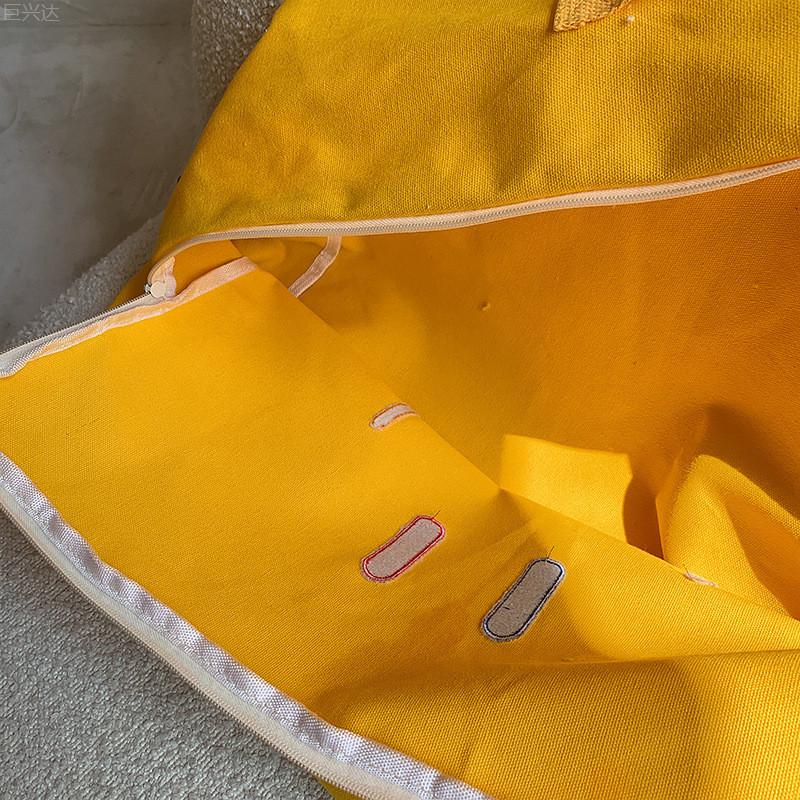 Modern Waterproof Smiley Face Canvas Tote Bag For Children Perfect For Kindergarten Use