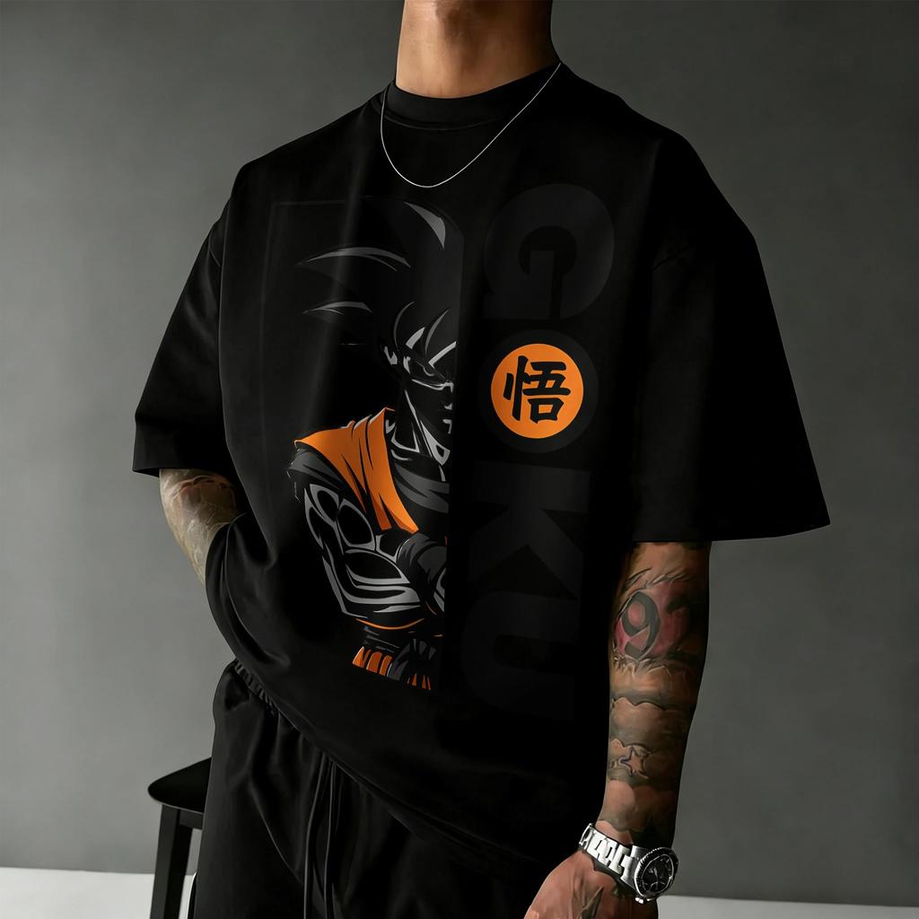 2026 Neues Sommer Dragon Ball 40. Jubiläum Wukong 100% Baumwolle Anime Aufdruck T-Shirt Übergröße Lässig Streetwear Unisex Y2k