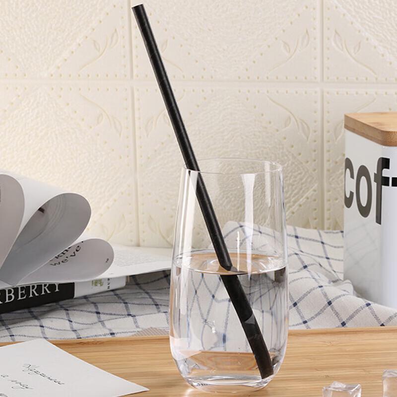 Pabei Disposable Black Paper Straws