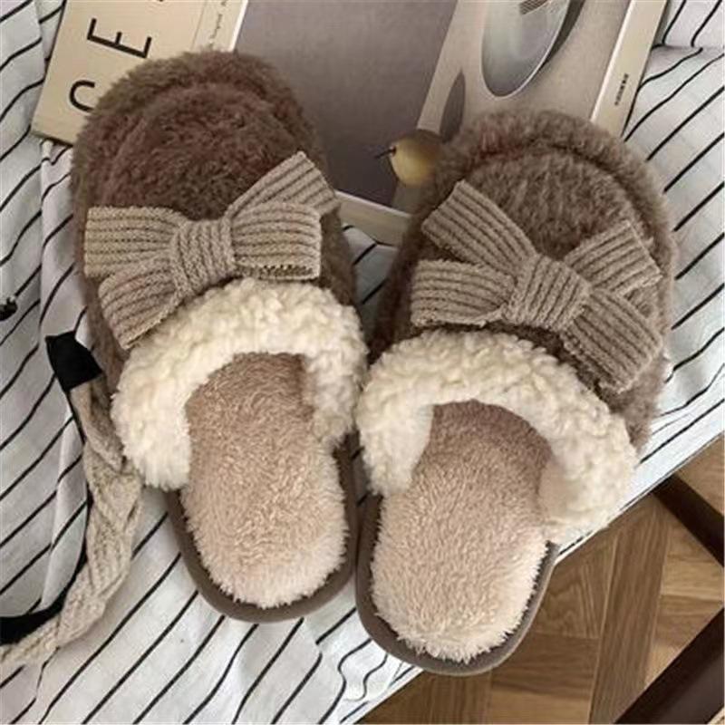 

Women s Plush Cotton Slippers, Winter Thick Soled Warm Slippers 40 коричневий