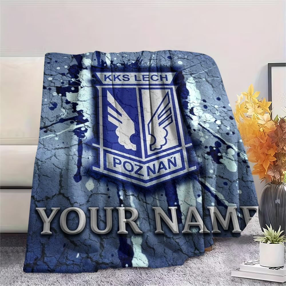 1 Stück Individueller Name Kks Lech Poznan Gemustert Flanelldecke Geeignet für Alle Jahreszeiten für Heimdekoration Wärme und Komfort Geschenke Feiertagsgeschenk_xia