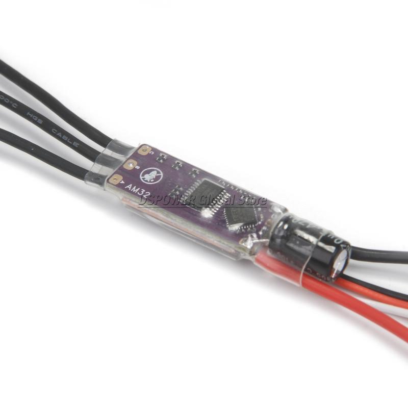 AM32 2-4S 40A ESC 32-bit Electronic Speed Controller Signal Cable Support PWM/DSHOT/Sine for RC Car Crawler Dron Brushless Motor