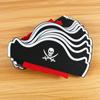 5Pcs Cosplay Felt Pirate Hat Black Skull  Pirate Captain Cap Props Accessories   Kids Birthday