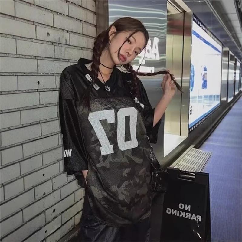 Women's 2025 Retro Hip Hop Short Sleeve Jersey Tee