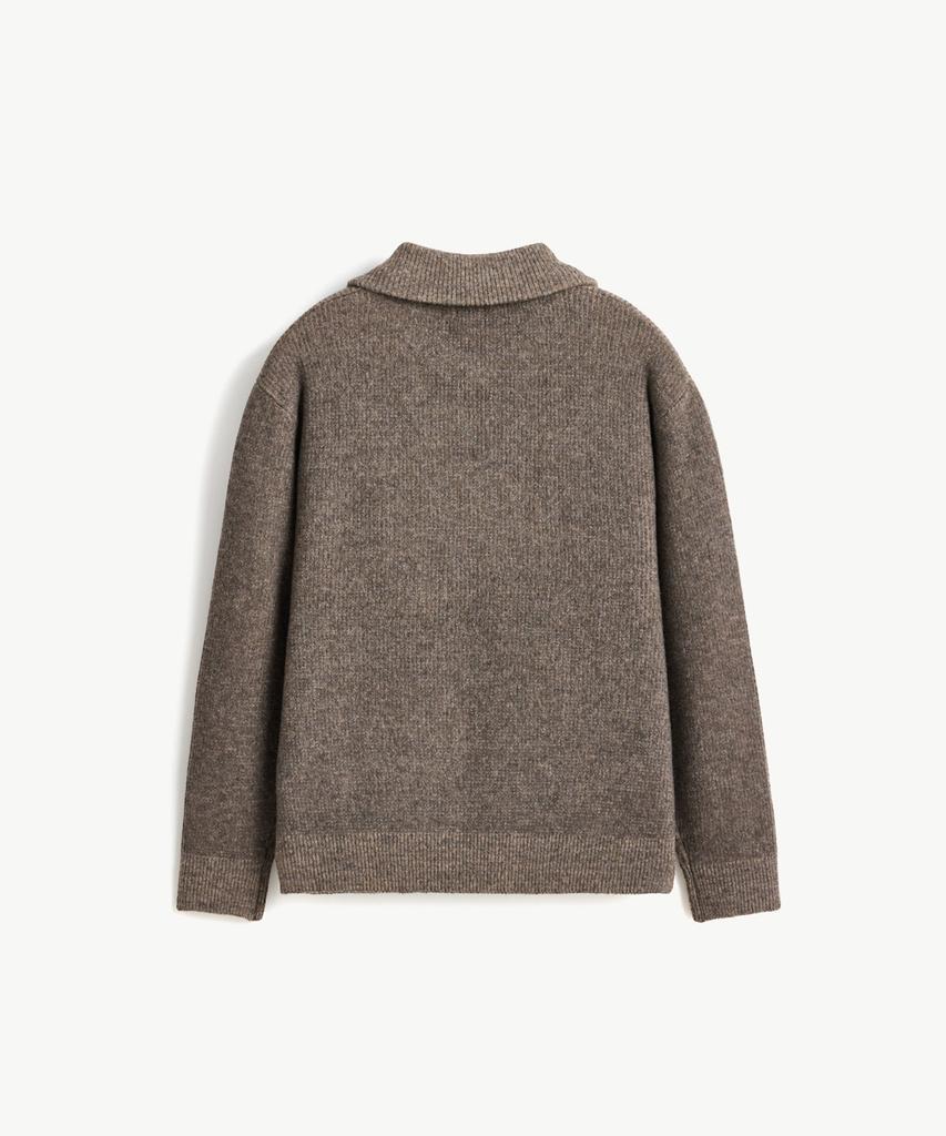 STCO Hug Me_Half-Zip Collar Knit_Brown (Semi-Oversized Fit)_Sktxd62Nsh