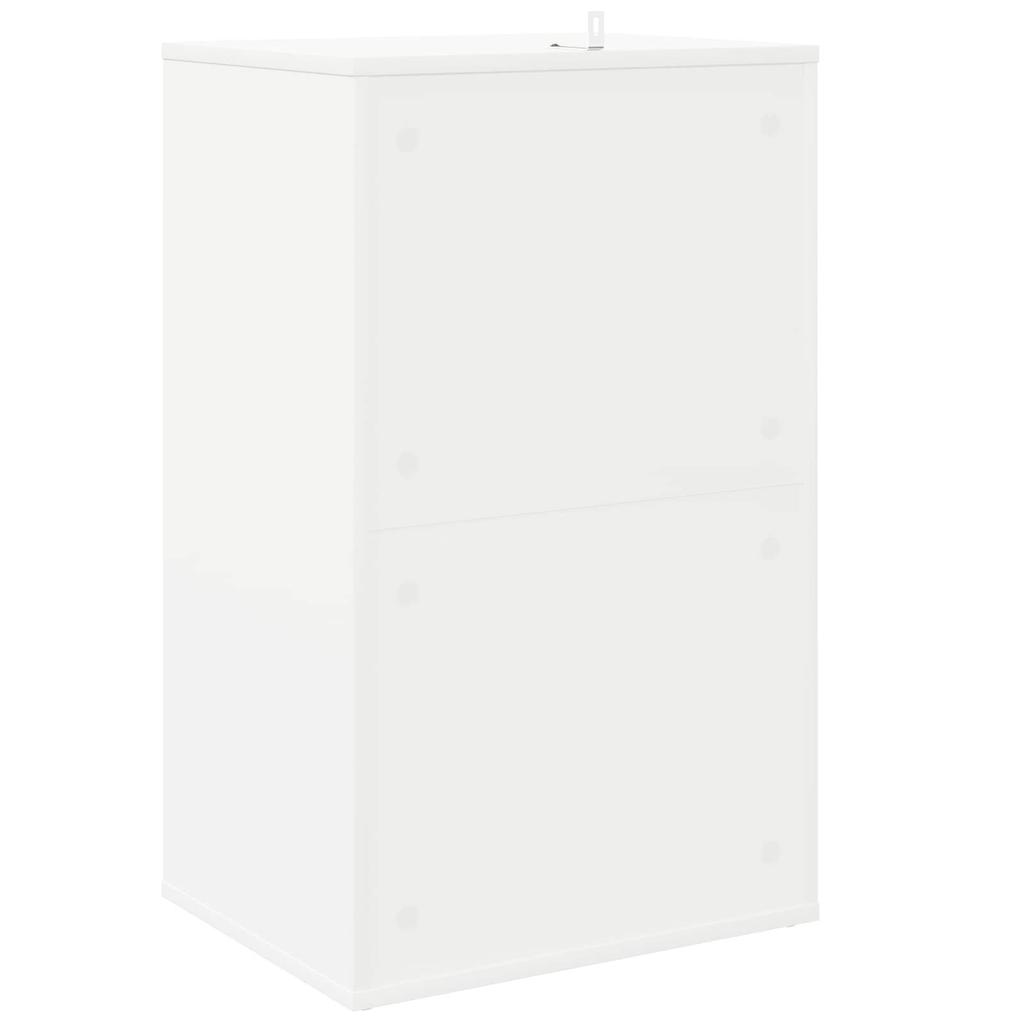 Record Storage Cabinet White 44.5 X 36.5 X 74.5 Cm Engineered Wood