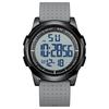 GOLDEN HOUR Men's Unisex Digital Watch Ultra-Thin Minimalist Metal Case Waterproof Wide-Angle Display Rubber Strap Sports