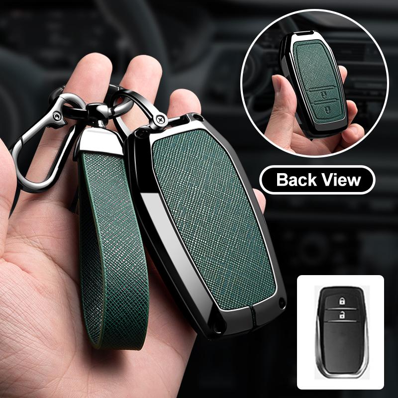 Zinc Alloy Car Key Case Cover For Toyota CHR Hilux Fortuner Land Cruiser 200 Camry Corolla Crown RAV4 Highland Accessories