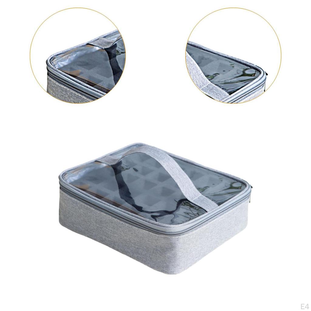 Nail Polish Carrying Case Multifunctional Clear Lid Practical Organizer with Handle