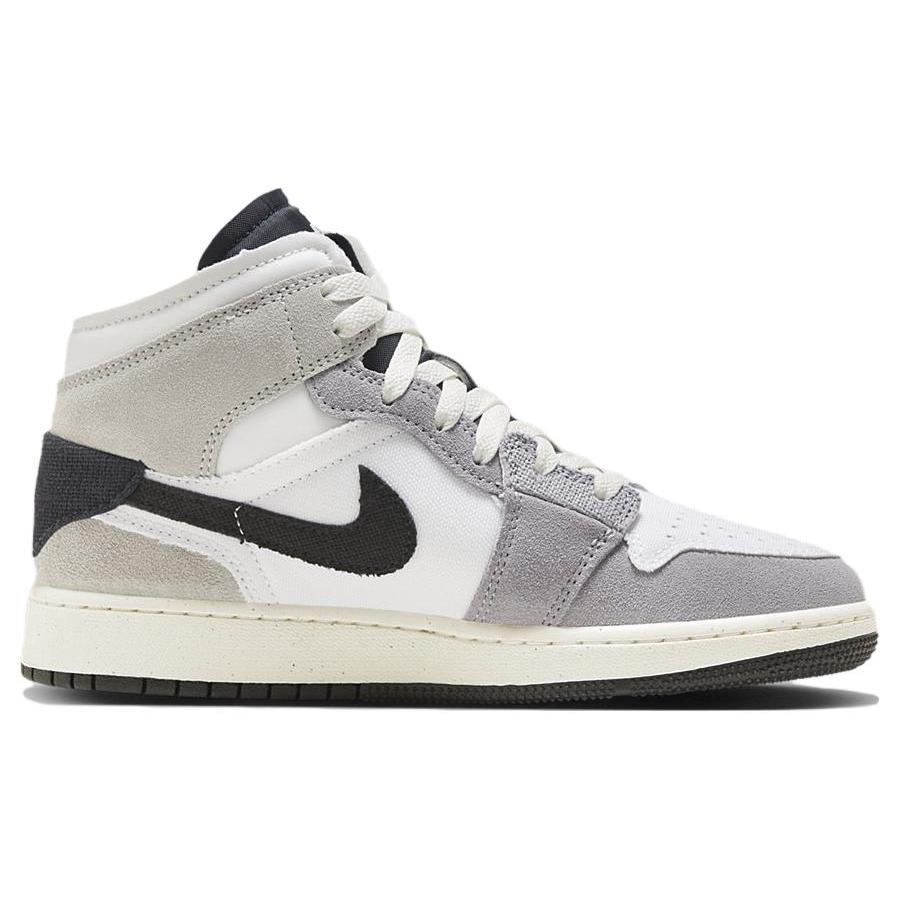 Jordan 1 Mid SE Craft White Cement Grey Black GS FD9091-002