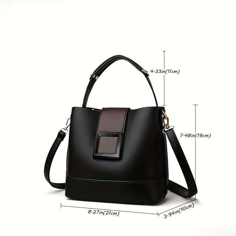 Women Leather Bucket Bag, Stylish Top Handle, Comfortable Shoulder Strap, Fashion-Forward Design Handbag Shoulder Crossbody Bags