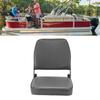 Folding Boat Seat with Backrest, Thick Foam Padding, Heavy Duty Marine Grade Aluminum Hinge, Lightweight Foldable Chair for Bass Canoe Pontoon Boats