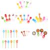 8/10/24Pcs Mini Fruit Forks For Children Toothpick Lunch Party Pick Dessert Fork Snack Decoration Bento Decorating