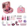 Kids Washable Makeup Set Pink Nail Art Toy Gift Box for Girls Pretend Play