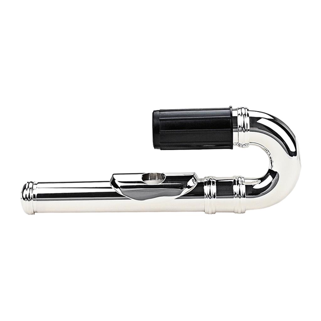 Klassische versilberte Flöte gebogen für Kopfstück Musikinstrument Metallflöte für Kopfstück Kopfstück für Erwachsene Anfänger