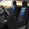 Magical Owl Pattern Print 2 PCS Car Seat Covers Front Auto Seat Cover Breathable Car Bucket Seats Protector Covers Universal Fit