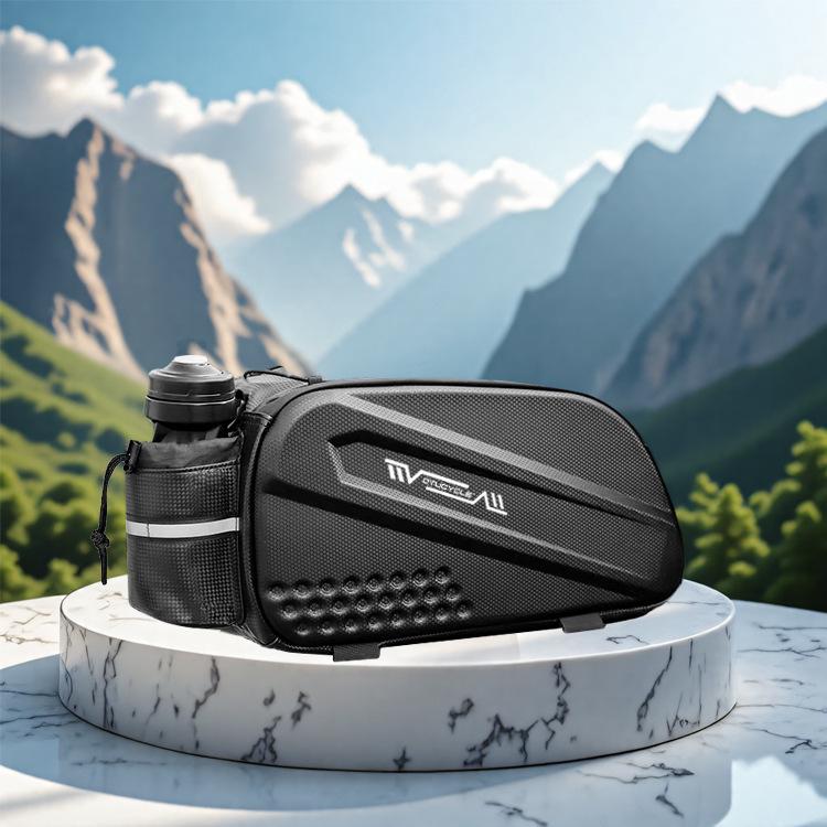 Waterproof Hard Shell Bicycle Rear Bag - Seat Bag & Storage Box Pannier for Mountain Bikes