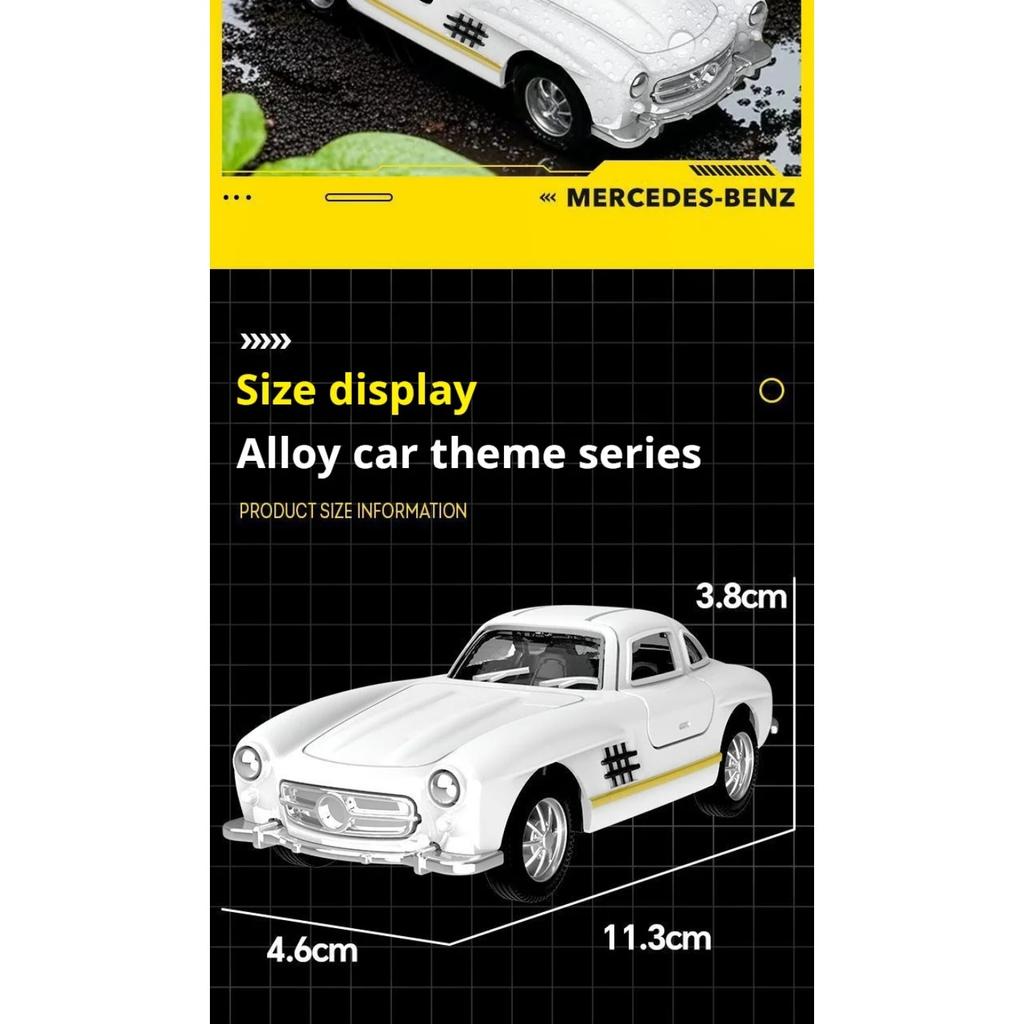 1/36 Modèle de Voiture en Alliage pour Benzs 300SL Diecasts Jouet en Métal Véhicules Classiques Modèle de Voiture Simulation Collection Cadeaux pour Enfants