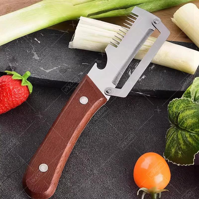 WXCOO MultiFunction Peeler Kitchen Stainless Steel Vegetable Peeler Fruit Knife 2-in-1 Bottle Opener Kitchen-Specific Peeler
