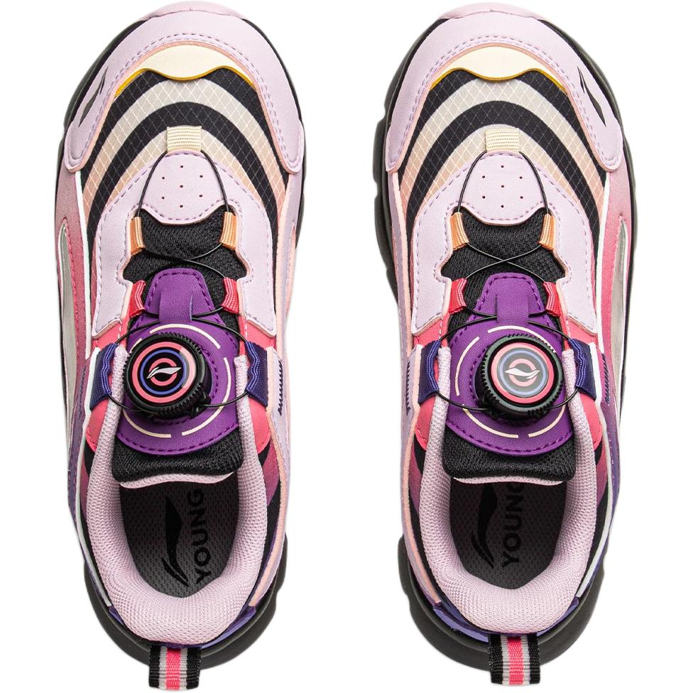 Li Ning Kids Sports Lifestyle Mini Aurora Fashion Comfortable Versatile Trendy Shock Absorption Rebound Breathable Low-Top Casual Shoes YKNU090-20