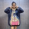 European Heavy-Duty Rhinestone Autumn Doraemon Midi Sweater for Women