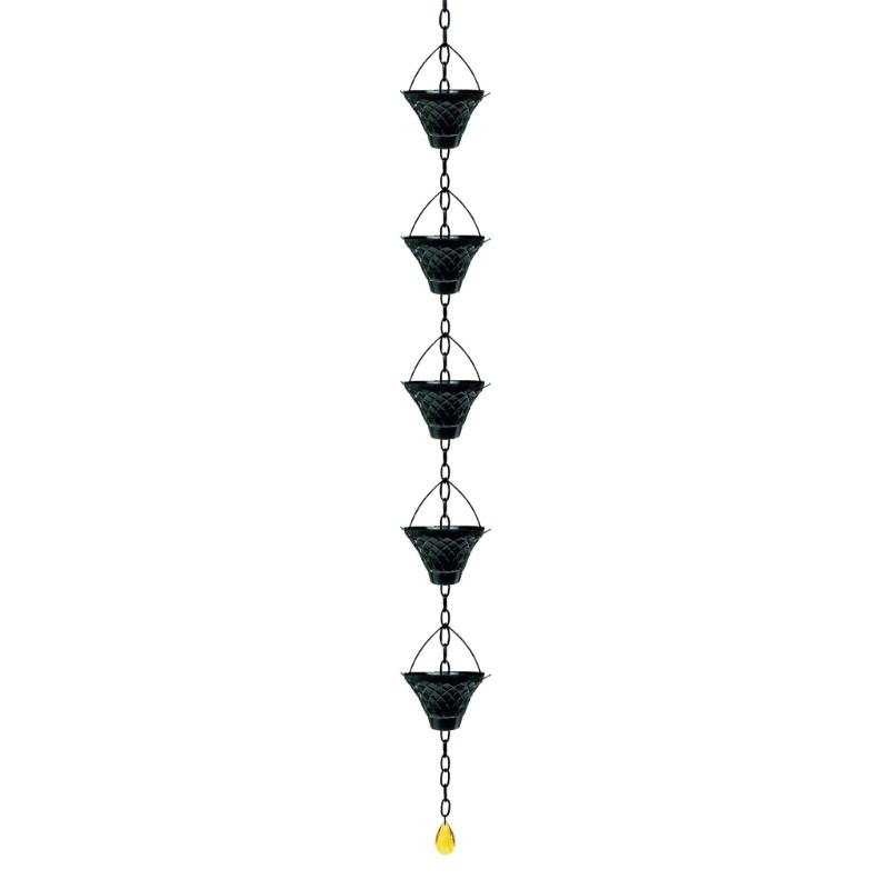 Versatiles Rain Chain Antique Bronze Decorative Hanging Gutter Chain for Home Commercial and Garden Drainage