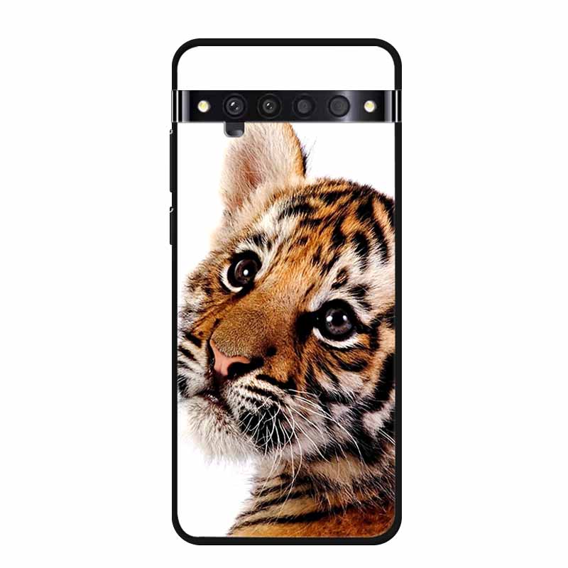 Für TCL 10 Pro Hüllen Weiches TPU Silikon Katze Löwe Rückseitenhüllen für TCL 10 Pro T799B T799H Cover Stoßfest Funda Capa TCL10Pro 6,47"