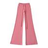 Trendy Women's Fleece Yoga Sweatpants with Drawstring Waist and Micro-flare Design
