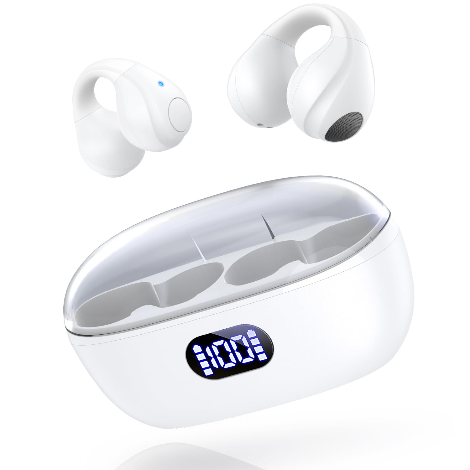 

Bluetooth-наушники [Новая сенсация 2025 года, Ультракомфортный дизайн] Беспроводные наушники-вкладыши с 60 часами воспроизведения, Качество звука Hi-Fi, EDR, Костная проводимость