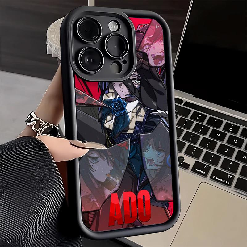Phone Case for iPhone 17 Air 16E 15 16 Pro Max Ado Cartoon K-Kyogen X Uta Cover 14 Plus 13 12 Mini Soft Shell Silicone Fundas iPhone 15