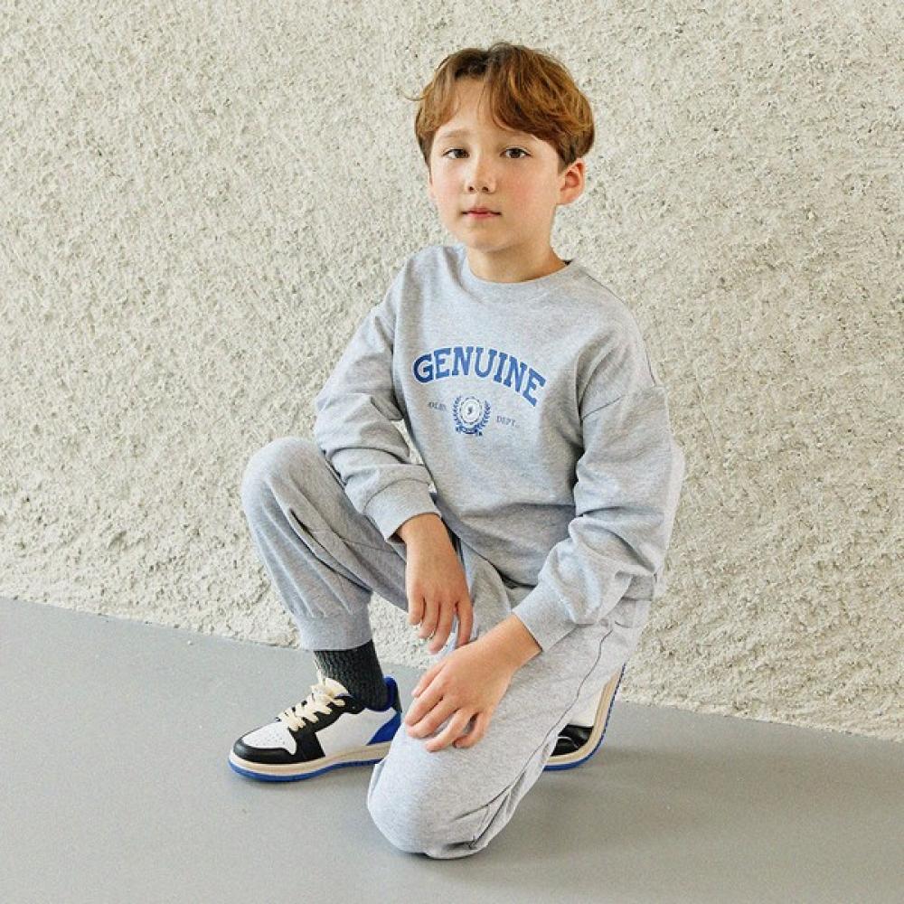  Olivan  Arch Logo Sweatshirt Top And Bottom  Gray 