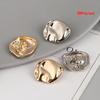 10pcs Irregularly Shaped Buttons Beautiful Gold/Silver Color Metal Shank Buttons Diy Crafts Clothing Sewing Accessories