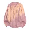 Pullovers Long Sleeves Sweaters Unisex Jumper Paragraph V-neck Top Twisted Striped Pullover Autumn Winter Couples Paragraph Bottoming Knit Sweater