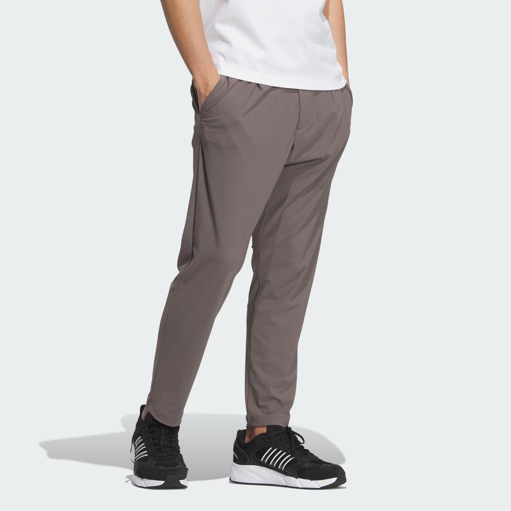 Adidas Solid Color Zipper Sun Protection Slim Fit Sports Casual Pants Men Bottoms Charcoal-Gray JD5232