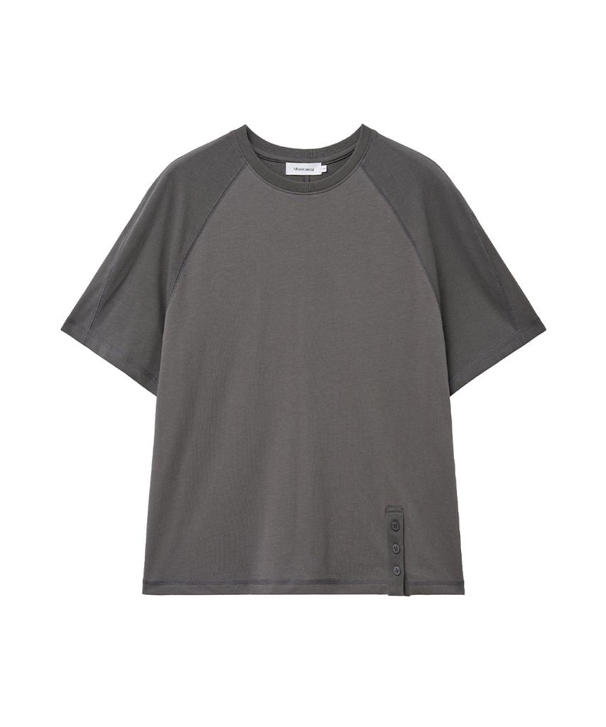 Misekiseoulmaen Two-Tone Raglan Short Sleeve Charcoal