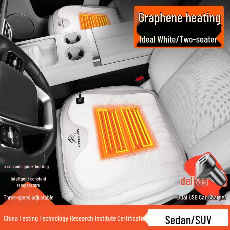 Flannel Seat Cushions for Citroen Cars: Versailles, C5X, C5 Aircross, C4, LC6 - Heated & Warm