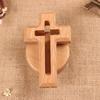 Cross Wood Crucifix Standing Jesus Wall Wooden Religious Christian Table Decoration Gifts Holy Church Religious Ornament Statue