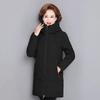 Women's Winter Jacket Middle-aged Mother New Cotton Padded Jacket Autumn Winter Long Hooded Warm Parka