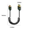 8K Ultra HD HDMI-Compatible To HDMI-Compatible Coiled Cable Male To Male Extreme Thin HDMI-Compatible 2.1 Cable 8K@60Hz 4K@120Hz