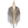 Meier Butterfly triangle scarf - openwork tassel embroidered party banquet evening dress lace shawl
