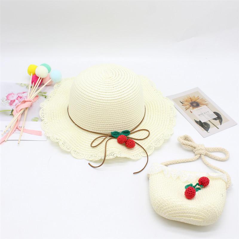 Summer Children'S Sun Hat Girls Straw Hat Cute Princess Hat Baby Girl Sun Hat Beach Hat Bag