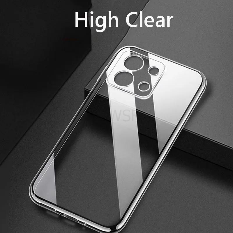 Simple Slim Soft TPU Transaprent Clear Phone Case On For Xiaomi Poco M6 Pro 4G PocoM6 Pro 4G Cover