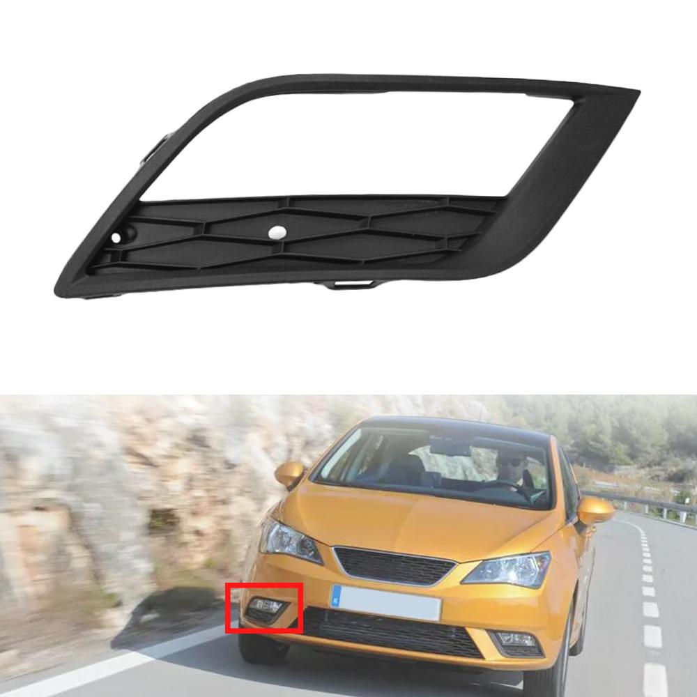 Matně černý kryt mřížky mlhového světla předního nárazníku pro Seat Ibiza MK4 Facelift 2013 2014 2015 2016 Levý/ Pravý 6J0853665F